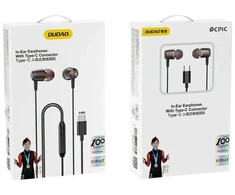 Dudao X1PROT Laidinės USB-C ausinės į ausį, 1,2 m - Juodos
