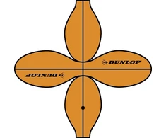 Dunlop krepšinio kamuolys lauko žaidimui, 8 panelių, 7 dydis, oranžinis