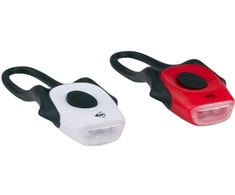 DUNLOP PRO SILICONE LED DVIRAČIO ŽIBINTŲ KOMPLEKTAS PRIEKINIS IR GALINIS