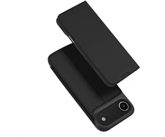 Dux Ducis Skin Pro dėklas iPhone 17 Air su atvartu ir kortelių laikikliu - juodas