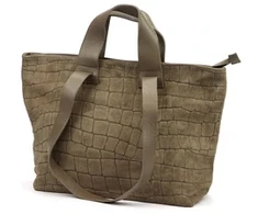 Duża skórzana shopperka A4 Luka 25-077 CROCO