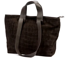 Duża skórzana shopperka A4 Luka 25-077 CROCO