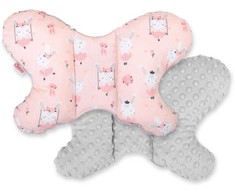 Dviejų pusių amortizuojantis pagalvėlė Butterfly“ – rožinė/pilka