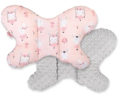 Dviejų pusių amortizuojantis pagalvėlė Butterfly“ – rožinė/pilka