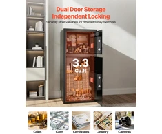 VEVOR Dviejų durų seifas, 93.45 L, juodas