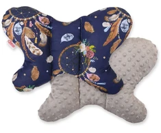 Dvipusė amortizuojanti pagalvėlė BUTTERFLY – tamsiai mėlyna/pilka ruda