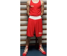 Dvipusis bokso aprangos komplektas BOXFIT, mėlynas ir raudonas