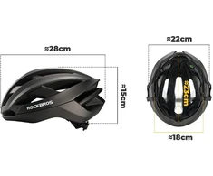 Rockbros LK-69 dviračio šalmas su sustiprintu rėmu 58-62 cm - Juodas