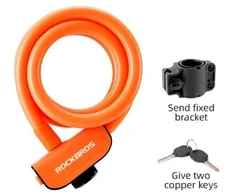 Dviračio spyna Rockbros RKS515-OR 1.1m oranžinė