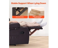 VEVOR Dviejų vietų atlošiama sofa su centriniu console
