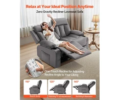 VEVOR Elektrinė dvivietė sofa su masažu ir USB