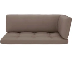 Dvivietė sofa iš palečių su pagalvėlėmis, impregnuota pušis