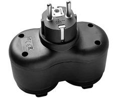 Dvivietis lizdo adapteris, IP44