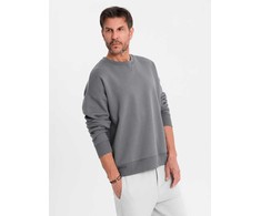 Džemperis unisex pilkos spalvos klasikinio kirpimo