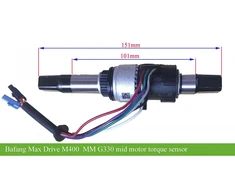 E-bike miniklio velenas su sukimo momento jutikliu Bafang M400 CANBUS