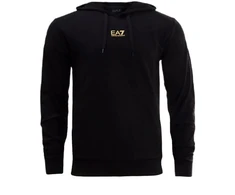 EA7 Emporio Armani Futer įprasto kirpimo džemperis su gobtuvu Juodas - 8NPM32PJVRZ