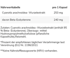 Ecdysterono kapsulės GN 60 kapsulių