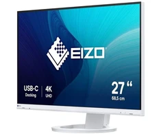 Ausinės EIZO FlexScan EV2740S-WT - 27" IPS LCD monitorius, 4K UHD 3840 x 2160 (16:9), USB-C jungtys (baltas)
