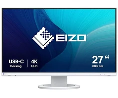 Ausinės EIZO FlexScan EV2740S-WT - 27" IPS LCD monitorius, 4K UHD 3840 x 2160 (16:9), USB-C jungtys (baltas)