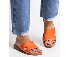 eko odos oranžinės šlepetės