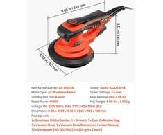 Ekscentrinis šlifuoklis VEVOR GX-BS01/6, 400 W
