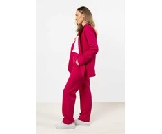 Elegantiškos fuksijos spalvos moteriškos kelnės