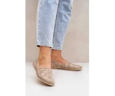 Elegantiškos moteriškos zomšinės espadrilės su gėlėmis, smėlio spalvos