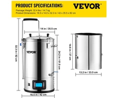 VEVOR Elektrinė alaus virimo sistema 8 gal/30 l