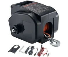 VEVOR Elektrinis valčių gervė, 12V DC 300W, reversinė gervė iki 900 kg