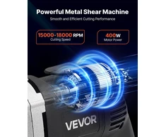 VEVOR Elektrinės metalo žirklės, sukomas galvos