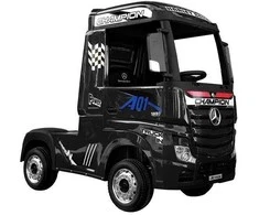 Elektrinis automobilis Mercedes Actros nudažytas – mažųjų vairuotojų nuotykiams ir džiaugsmui.