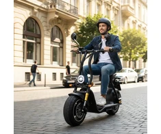 Elektrinis motoroleris HECHT COCIS MINI CARBON, 48V 13Ah