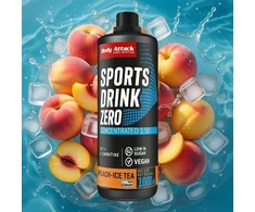 Elektrolitų gėrimo koncentratas Body Attack Sports Drink Zero 1000 ml, persikų ir ledinės arbatos skonio