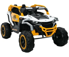 Lean Cars Elektrinis vaikiškas automobilis 4x4 M3, geltonas ir baltas