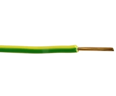 Elpar H07V-U (YDY) 1x10 mm2 vienagyslis laidas (monolitinis, geltonas / žalias, 1 m)