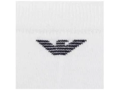 Emporio Armani Calza trumpų kojinių medvilninės baltos patogios 3 poros