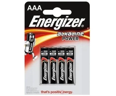 ENERGIZER LR03 AAA baterijos, lizdinė pakuotė 4 vnt.