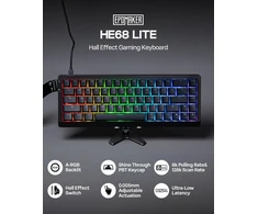 Epomaker 65 proc. magnetinė mechaninė žaidimų klaviatūra su A-RGB apšvietimu, USB-C, HE68 Lite