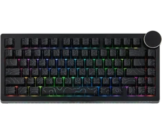 Epomaker AJAZZ AK820 V2 belaidė mechaninė klaviatūra, 75%, RGB, QWERTY, Hot-Swap, juoda