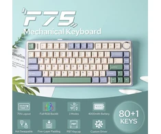 Epomaker F75 75% mechaninė belaidė klaviatūra su RGB apšvietimu ir Hot-Swap, žalia