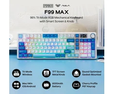 Epomaker mechaninė belaidė klaviatūra F99 MAX, TFT ekranas, 2.4 GHz, Bluetooth, RGB, 8000 mAh