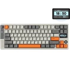 Epomaker mechaninė belaidė klaviatūra su joystick ir ekranu, 75% išdėstymas, 8000 mAh, RGB, RT85
