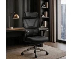 Ergonominė biuro pasukama kėdė DELSIN, juoda