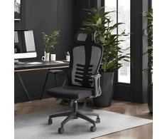 Ergonominė biuro pasukama kėdė JULIET, juoda