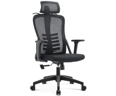 Ergonominė biuro pasukama kėdė JULIET, juoda