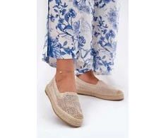 Espadrilės moterims smėlio spalvos su platforma