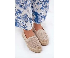 Espadrilės moterims smėlio spalvos su platforma