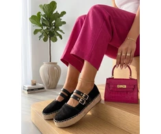 Espadrilės su platforma Marcelle, juodos