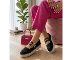 Espadrilės su platforma Marcelle, juodos