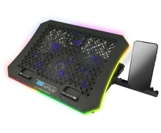 Ausinės ESPERANZA žaidimų aušinimo stovas su RGB telefonų laikikliu GALERNE EGC109
